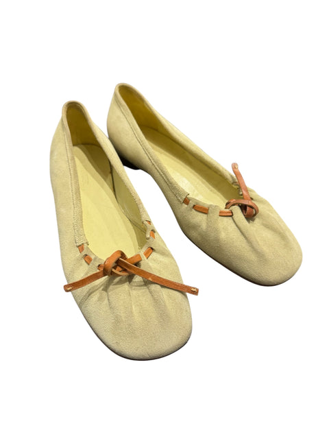 Jil Sander Beige Suede Ballet Flat