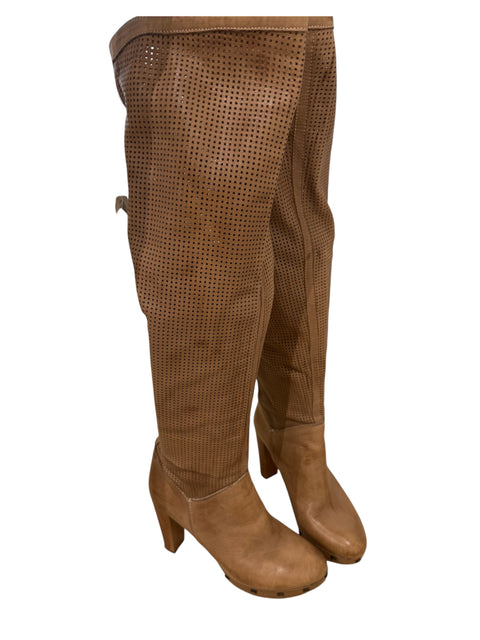 Vintage Made in Italy Beige High Boots