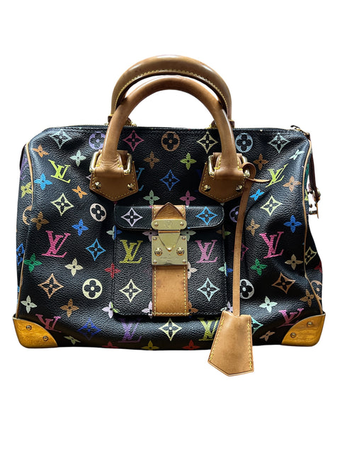 Louis Vuitton Black Speedy Murakami Bag