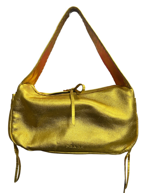 Prada Gold Leather Bag