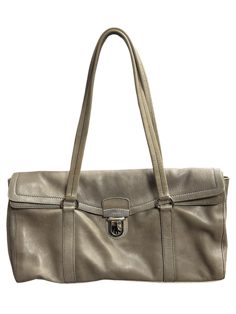 Prada Khaki Leather Shoulder Bag