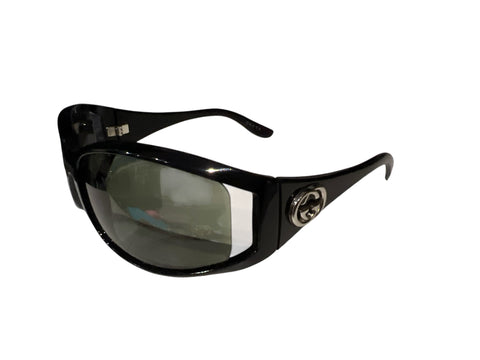Gucci Black Silver GG Sunglasses