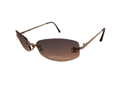 Chanel Blue Silver Mini CC Sunglasses