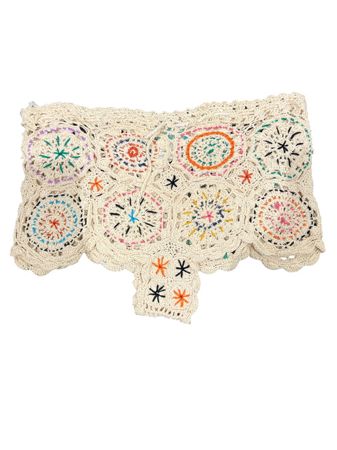 Antica Santoria Beige Knit Mini Short