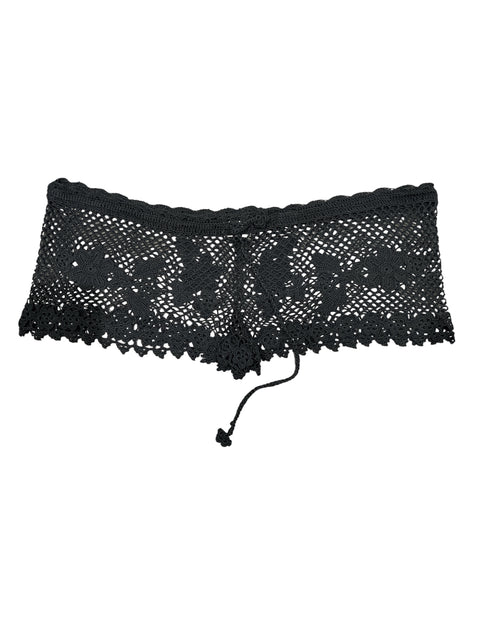 Pain de Sucre Black Knit Transparent Mini Short