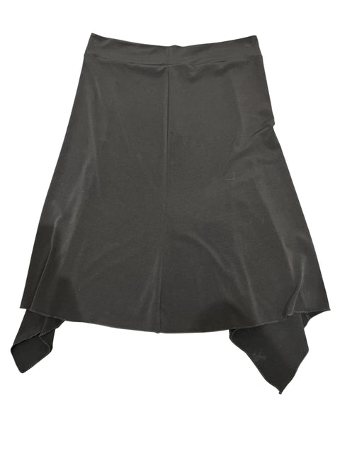 Vintage Black Asymmetric Mid Skirt