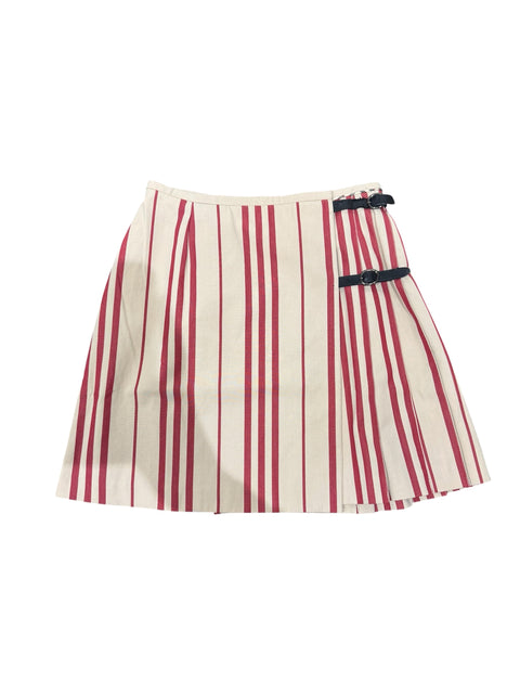 Burberry Striped Red Skirt
