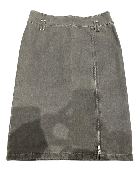 Marella Grey Denim Zip Long Skirt