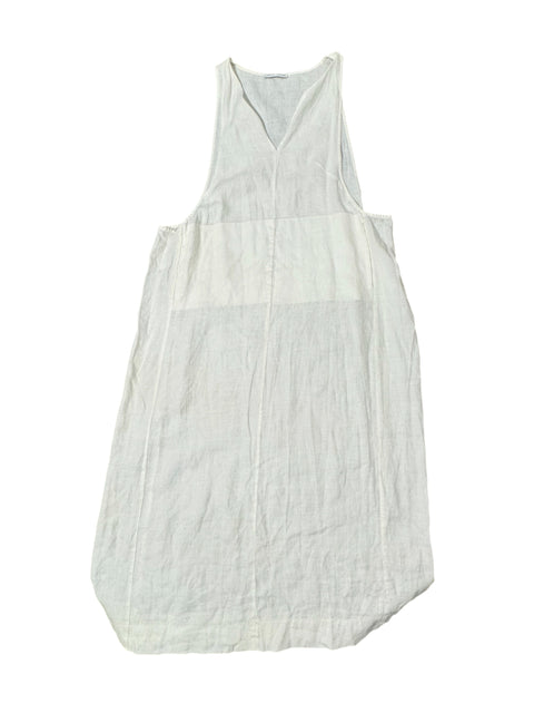 Sarah Pacini Long White Linen Dress