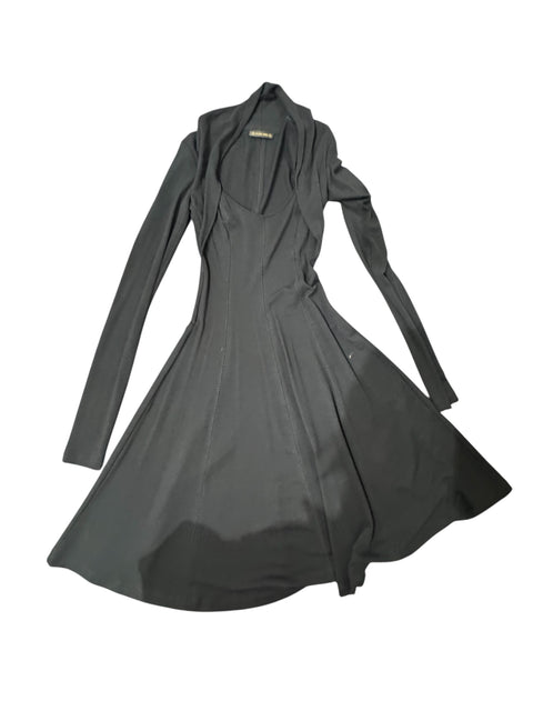 Plein Sud Black Flared Long Dress
