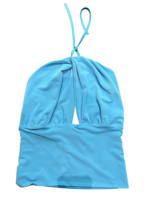 Versace Jeans Couture Blue Strass Backless Top