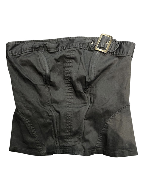 John by John Richmond Black Cotton Bustier