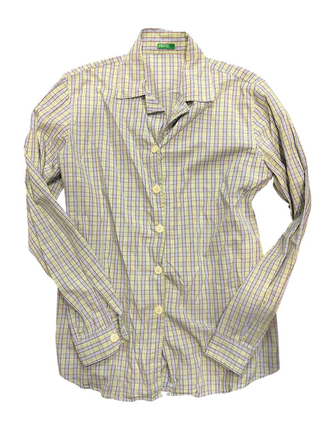 United Colors Of Benetton Green Plaid Shirt