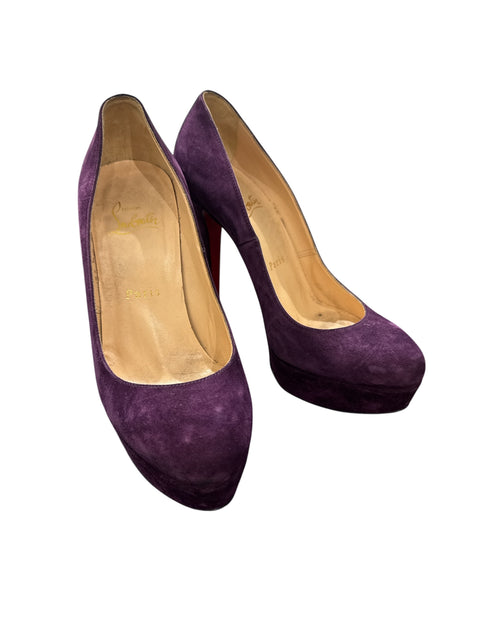 Louboutin Purple Suede Heels T.37