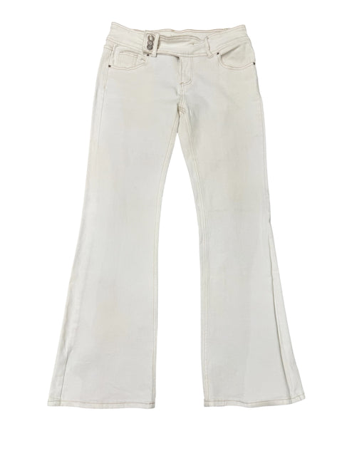 Vintage White Visible Seam Jeans