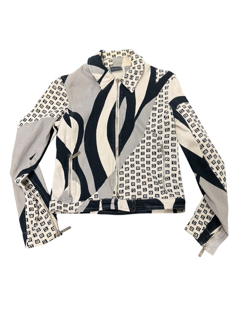 Roccobarocco Black&White Print Vest