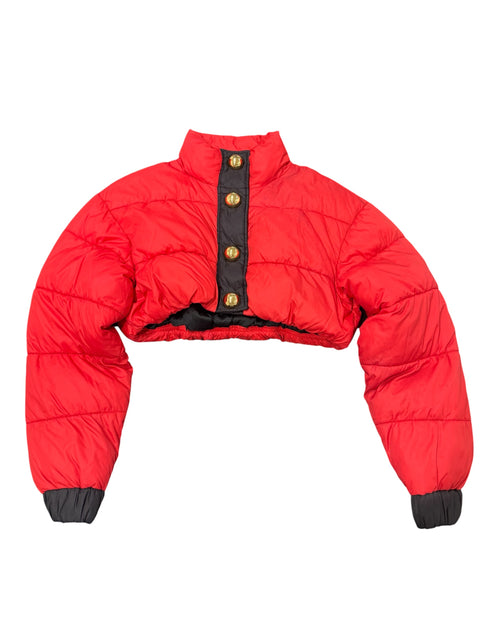 Moschinoxh&m Red Cropped Puffy Jacket