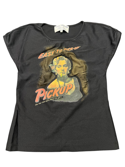 Blumarine Black "Pick up" Print T-Shirt
