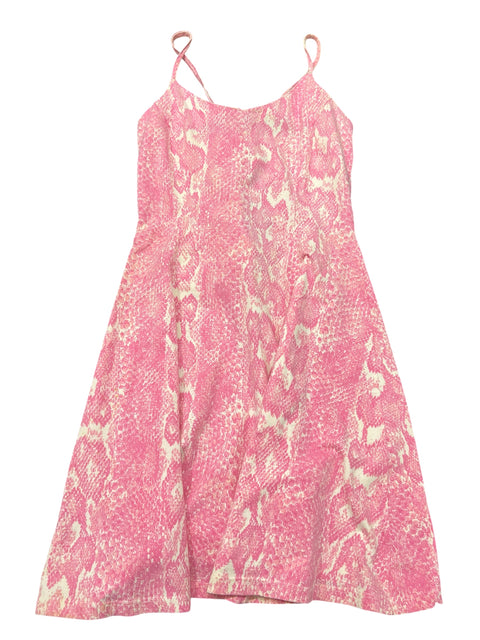 Blumarine Pink Snack Print Dress