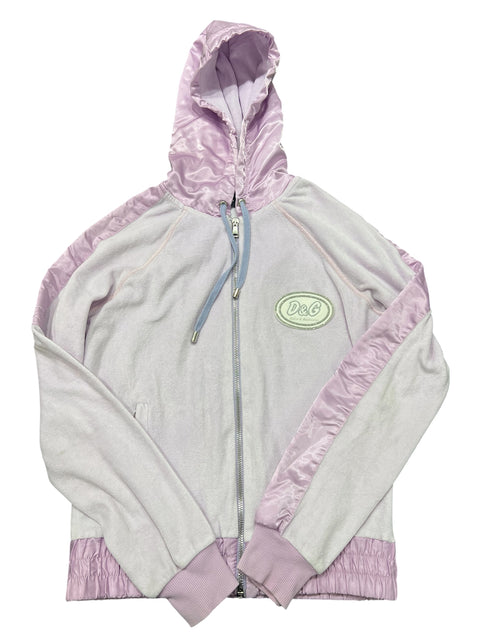 Dolce & Gabbana Purple Satin Hoodie