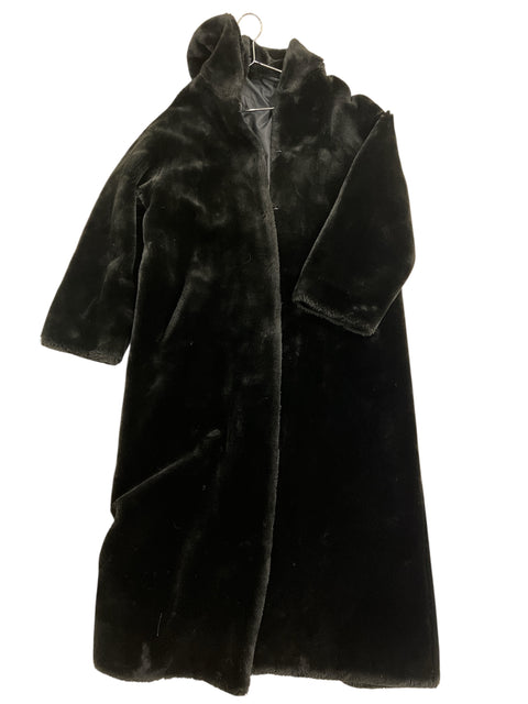 Canda Black Faux Fur Long Coat