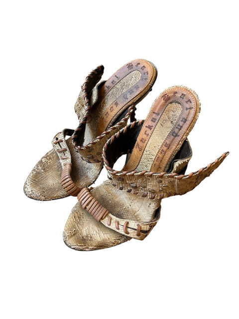 Jackal Brown Leather Mules