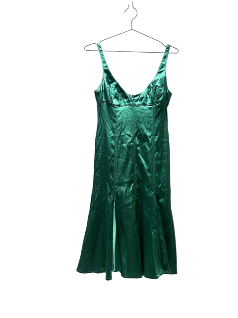 Just Cavalli Silk Green Dress