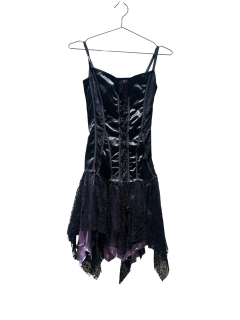 Roccobarocco Black &Purple Corset Dress