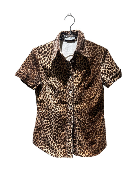 Dolce & Gabbana Velvet Leopard Print Shirt