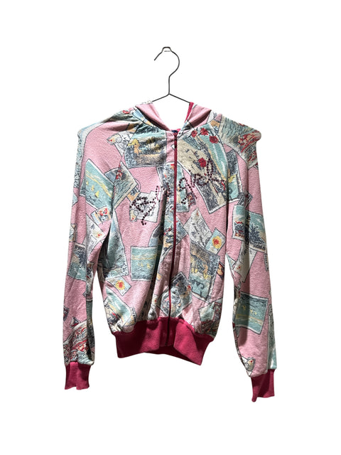 Blugirl Pink Hoodie Capri Print