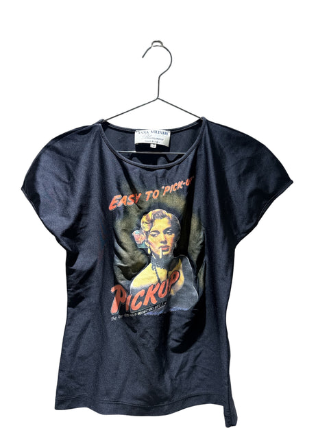 Blumarine Black Pickup Print T-shirt