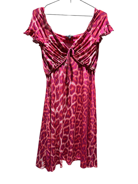 Just Cavalli Pink Leopard Print Dress