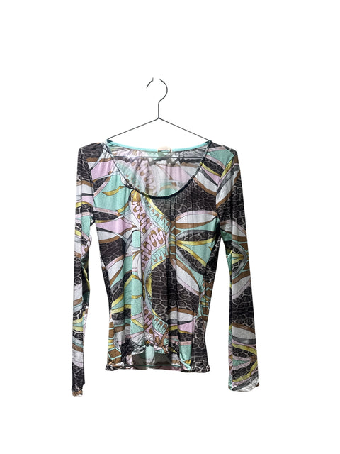 Roberto Cavalli Leopard & Color Print Long Sleeves