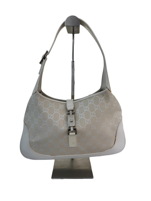 Gucci GG Canvas Jackie White Shoulder Bag