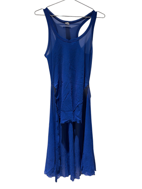 Jean Paul Gaultier Mesh Blue Asymmetric Top