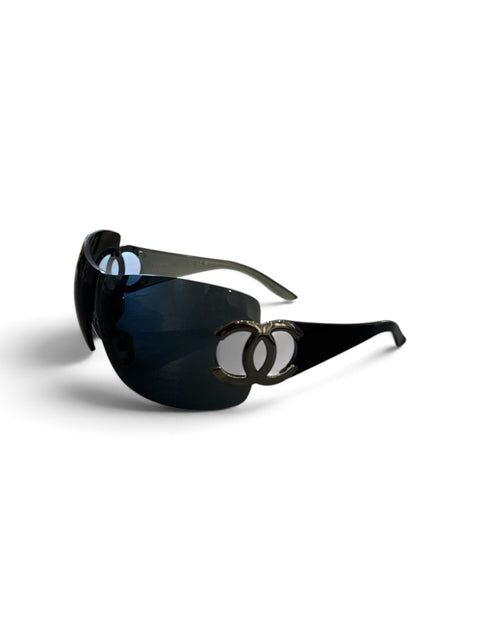 Chanel Silver CC Sunglasses