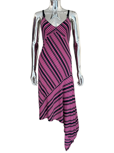 Richmond Pink & Black Assymetrical Dress