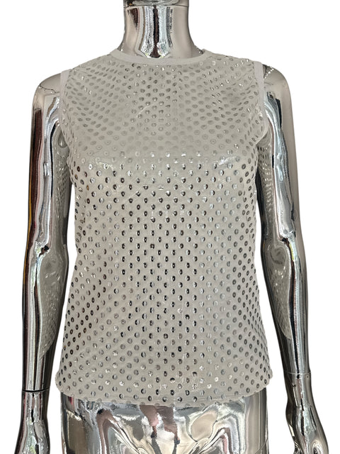 Richmond White Sequin Top