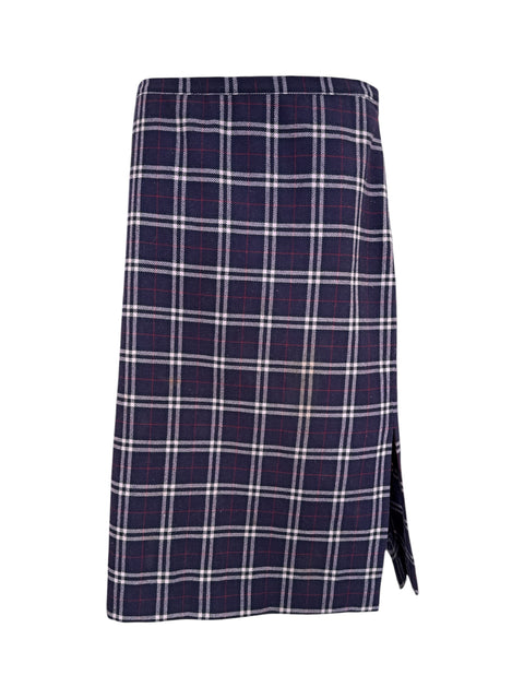 D&G Purple Plaid Wool Skirt