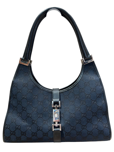Gucci Black GG Canvas Jackie Hand Bag