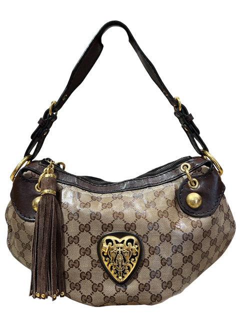 Gucci GG Crystal Histeria Beige Shoulder Bag