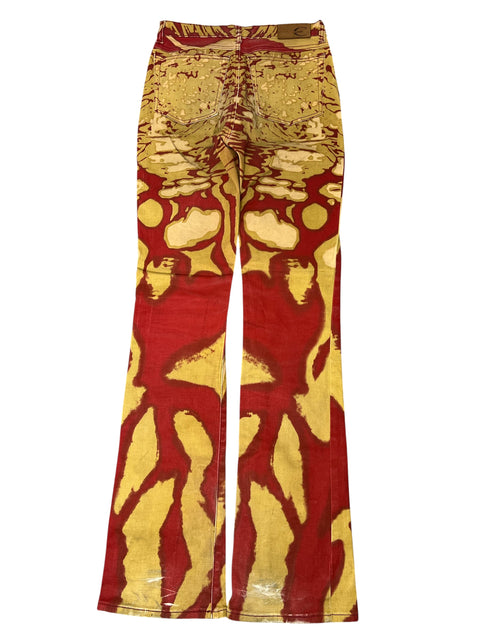 Just Cavalli Red Yellow Pant