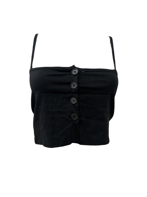 Vintage Black Crop Bustier