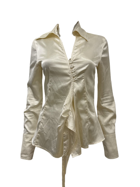 Bloom Cream Satin Shirt