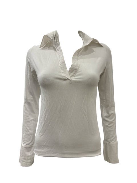 Papillon White Longlseeve Top