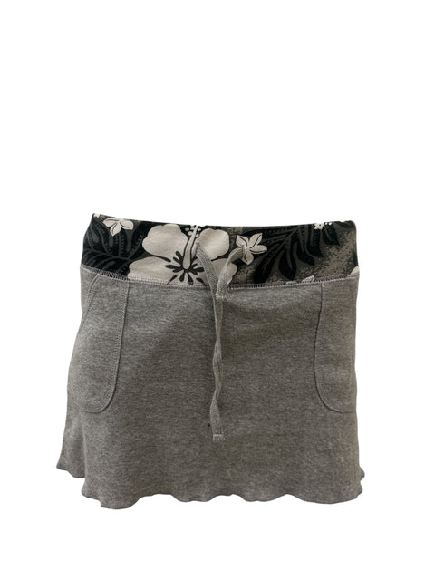 Vintage Grey Jogging Flower Skirt