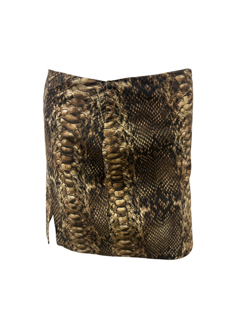 Vintage Snake Print Skirt