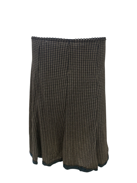 Vintage Square Print Skirt