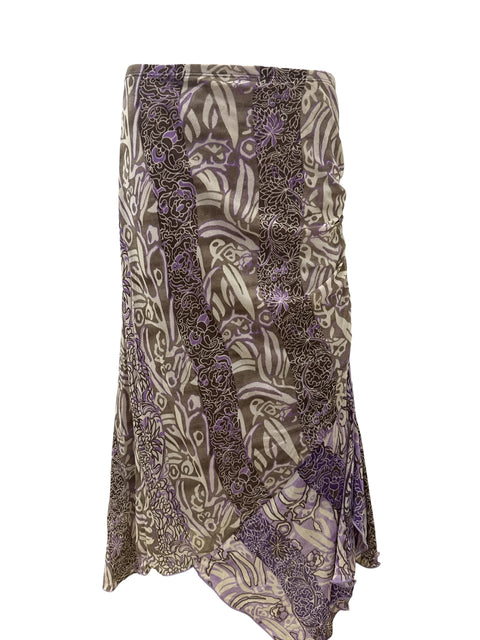 Taviani Purple Multi Print Skirt