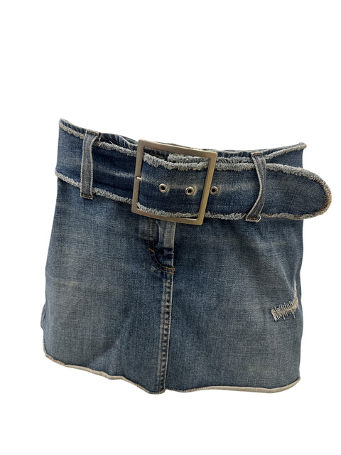 United Colors Of Benetton Big Belt Jeans Skirt